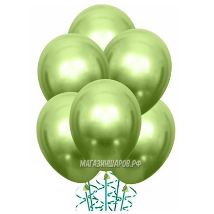 Лаймовые шары "Хром" с гелием