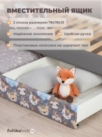 Кровать детская 160х80 с бортиком и ящиком Майло Арт