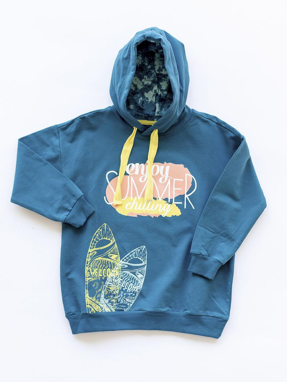 Худи для мальчиков темно-зеленый р-р 104 0021_ЛС22