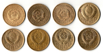 Набор монет 5 копеек 1930,31,32,43,46,49,53,56 (8 шт) (F-XF) (4)