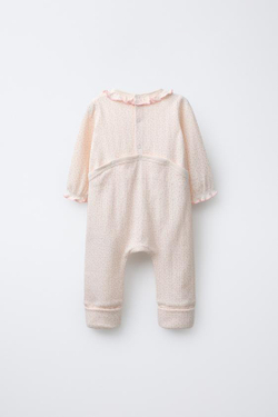 ZARA КОМБИНЕЗОН-ТРАНСФОРМЕР В ГОРОШЕК, ЭКРЮ