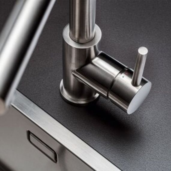 Смеситель Falmec PURE STEEL CORNER(однорычажный, сталь)