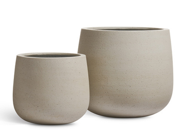 Кашпо TREEZ ERGO - Fine Rock - Design-чаша Classic - Белый песок