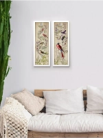 Комплект из двух картин на бумаге 18*50 см