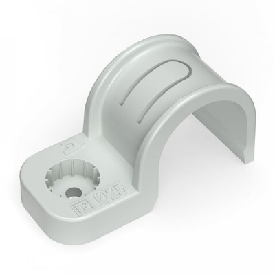 Крепеж-скоба односторонняя для п/м серая d25 мм (Промрукав)