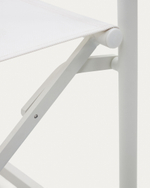 Llado Складной стул из белого алюминия с подлокотниками из массива тика