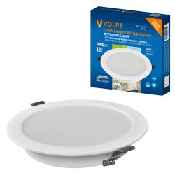 ULM-Q237 12W-4000K WHITE Светильник светодиодный встраиваемый. Белый свет 4000K. Корпус белый. ТМ Volpe