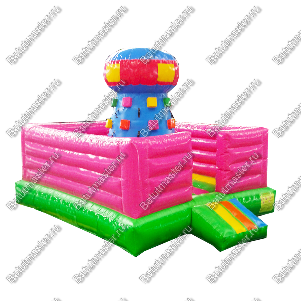 Надувной скалодром "Высокая башня" с высокими бортами 4*4*3 м