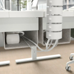 Письменный стол с регулировкой по высоте - IKEA MITTZON/МИТТЗОН ИКЕА, 120х60х65-85 см, белый