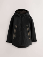 Куртка непромокаемая с флисовой подкладкой и капюшоном для мальчика Next Q51-539, Черный