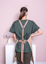 Фартук повара бежевый "Уловка" лямки беж