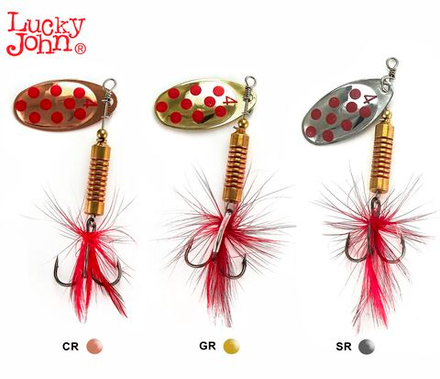 Блесны вращ. Lucky John SPIN X ROUND 04 11,0г CR/GR/SR 3шт. набор