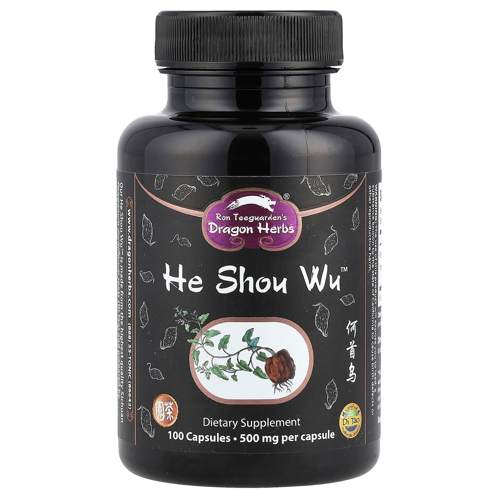 Dragon Herbs, He Shou Wu ™, 500 мг, 100 капсул