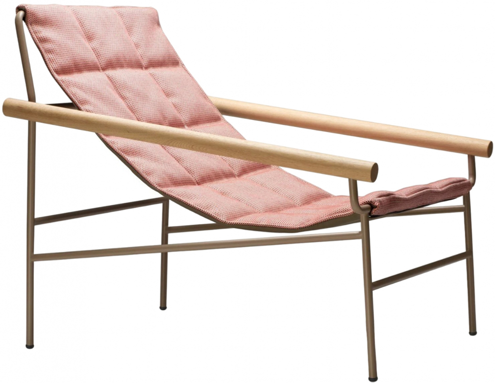 Кресло лаунж металлическое Scab Design Dress Code Glam Indoor, тортора, розовый