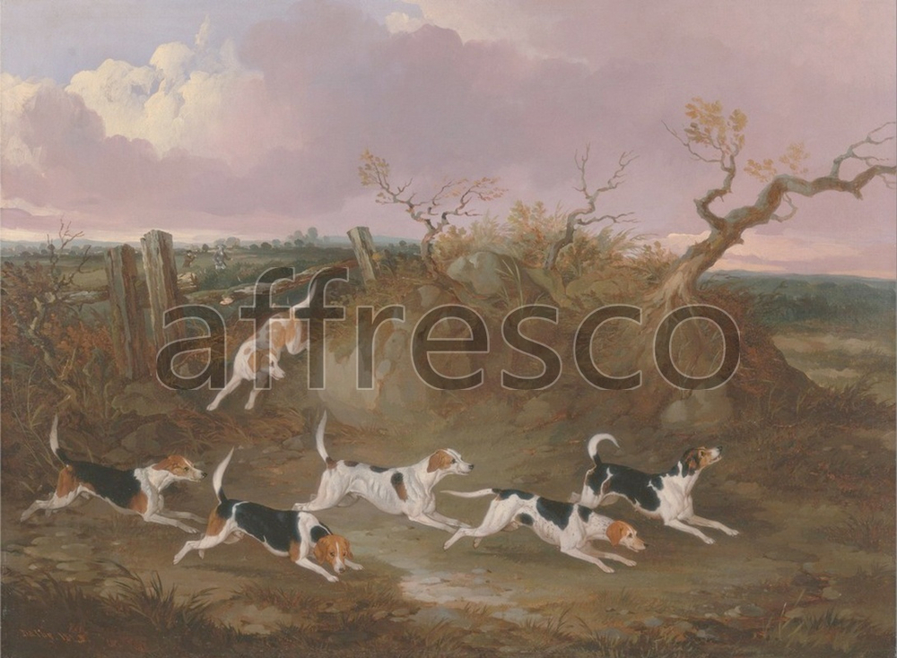 Фреска John Dalby, Beagles in Full Cry