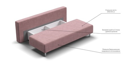 Диван МАДРИД  2.0 MINI НПБ (последний экземпляр)