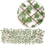 Забор декоративный «Кленовый лист» при ширине 2 м высота 0,95 м (h-1,2м в сложенном), Зеленый