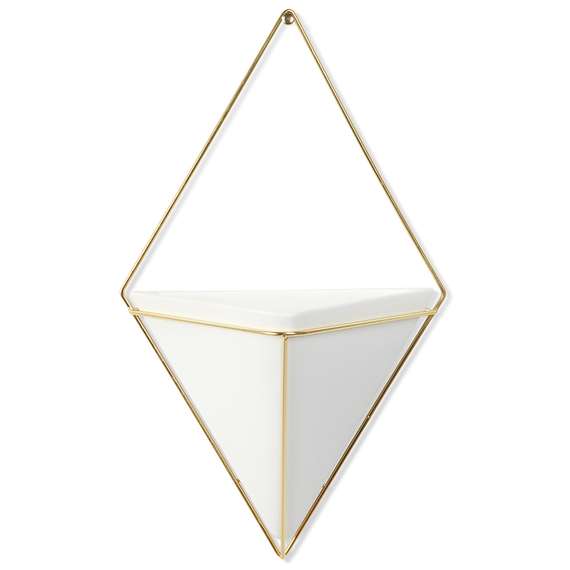 Декор для стен Trigg большой белый-латунь