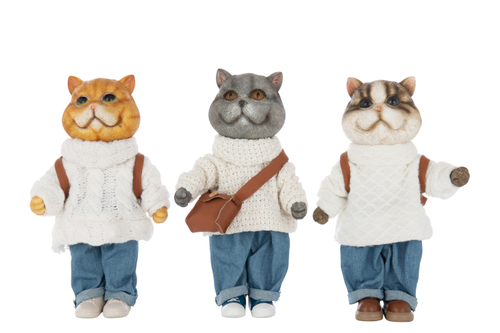 Декор "Кот" большой в ассортименте 21x16x35см