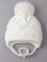 Шапка для девочки на завязках на осень