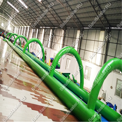 Надувная водная горка на постоянной подкачке ТУРБО «Морской остров» 20*5*10 м