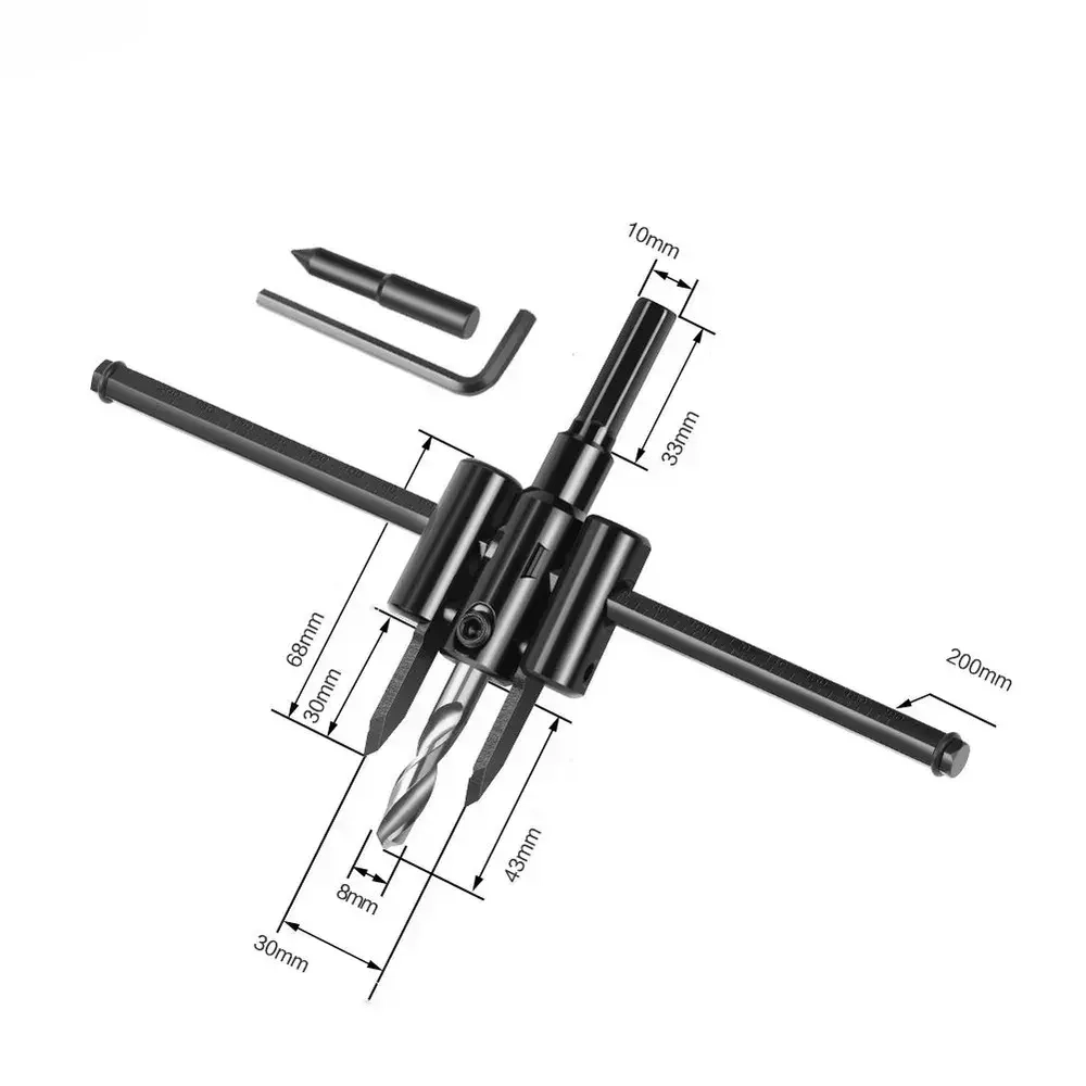 Сверло по дереву, балеринка по дереву, регулируемое, 30-200 мм