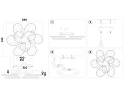 Ambrella Потолочный светодиодный светильник с пультом Ice FA1704