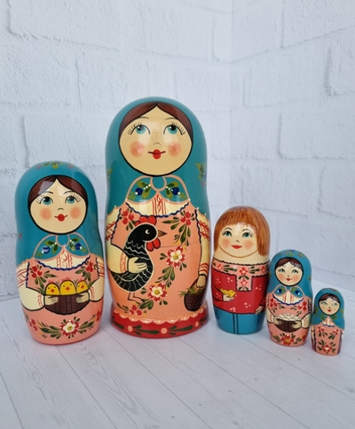 Матрешка "с курочкой" традиция 5мест