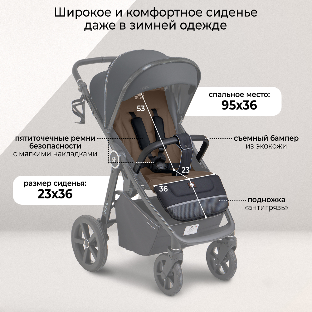 Прогулочная коляска Sweet Baby Unica Black