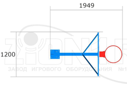 Стойка баскетбольная M1У СЭ201 для спортивной площадки