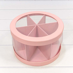 Коробка сборная 25х15 см с окошком (Розовый)