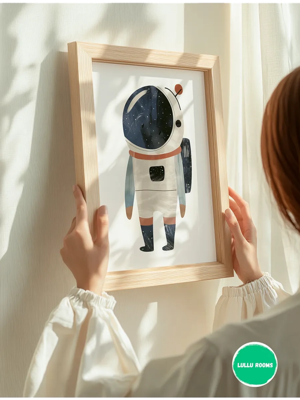 Постер в детскую мальчику 30х40 см декор на стену Космонавт