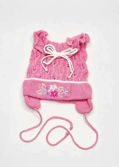 Шапочка детская для девочек, розовая