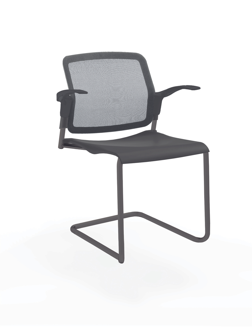 Movie стул на кантилевере со спинкой-сеткой