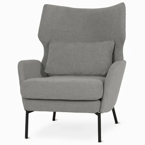 Кресло Alexa, серый велюр