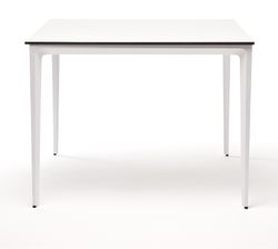 "Малага" обеденный стол из HPL 90х90см, цвет молочный, каркас белый