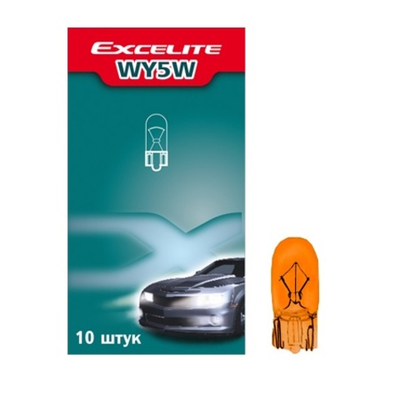 Лампа WY5W 5W 12V желтый W2,1x9,5d Excelite поворот