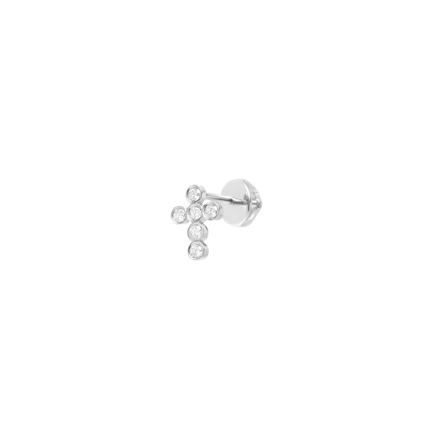 Пусет Diamond Cross Stud Earring
