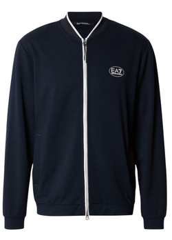 Мужская теннисная кофта EA7 Tennis Jersey Zipper - armani blue