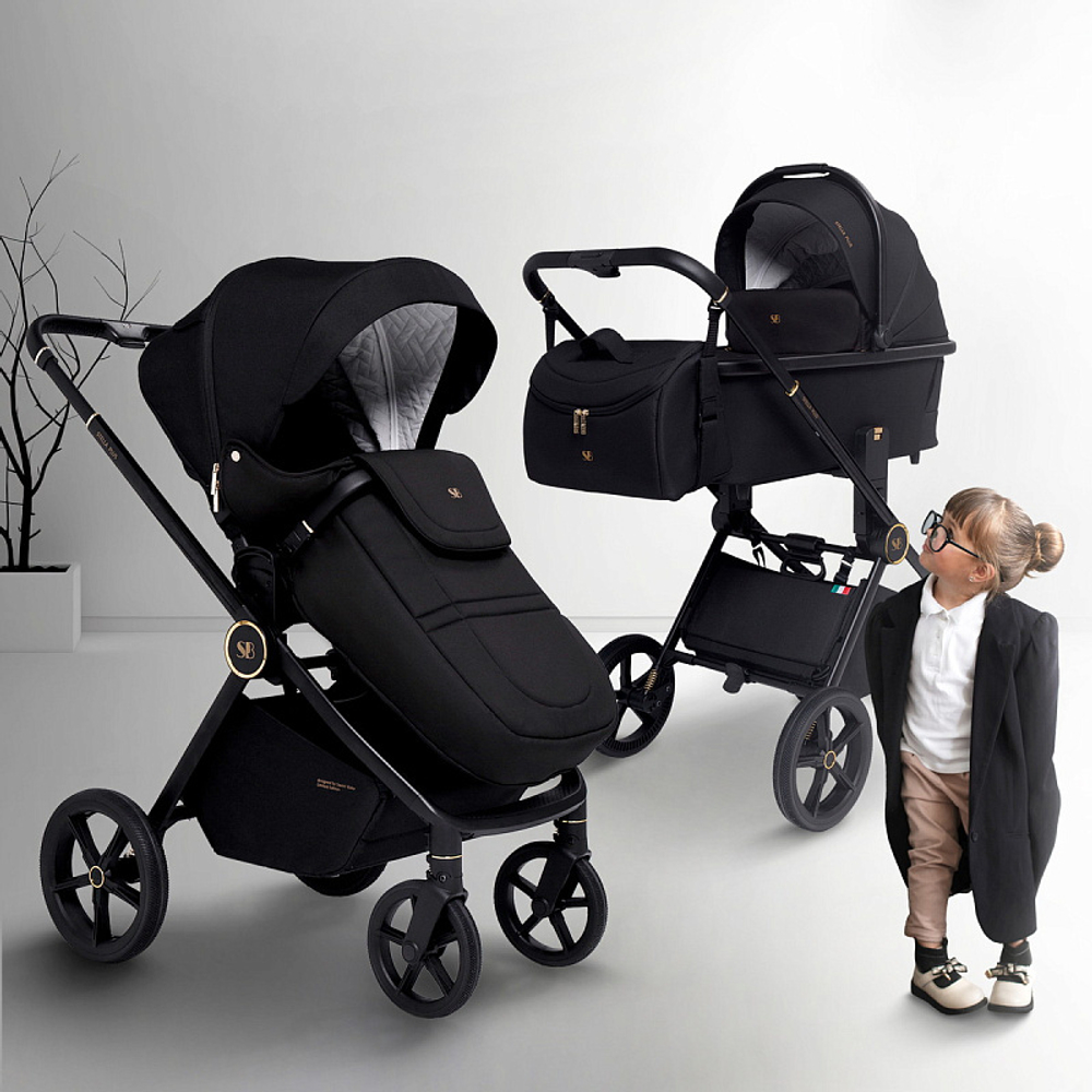 Детская коляска Sweet Baby Stella Plus 2 в 1 Black