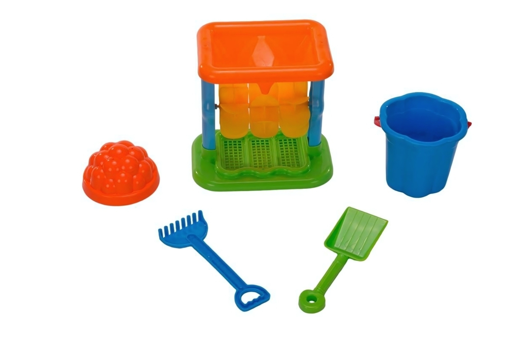 Наб. №347 (песочная мельница №2, ведро-цветок, лопатка №3, граб. №3, 1 форм.) (Полесье)