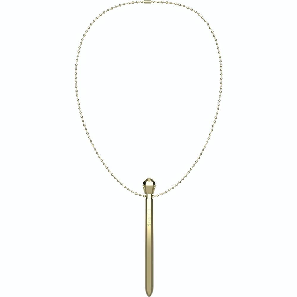 Золотистая подвеска на шею с вибрацией (Цвет: золотистый)