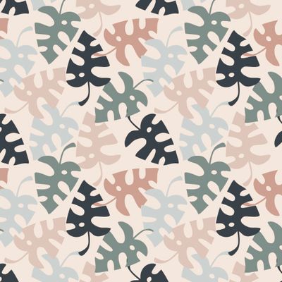 разноцветные тропические листья