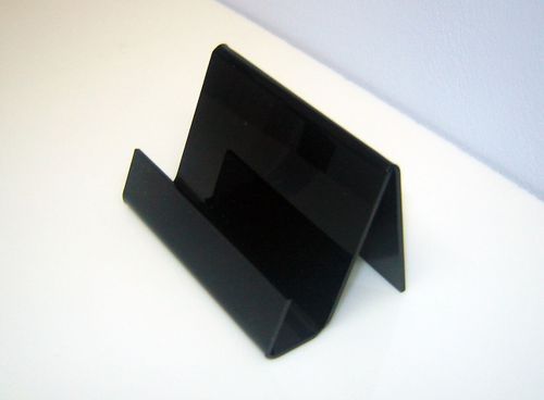 Визитница настольная на ресепшн чёрная / картхолдер из оргстекла