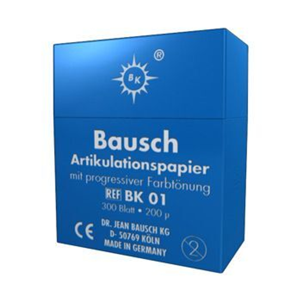 Артикуляционная бумага Bausch BK 01 синяя /200 мкрн - 300 листов
