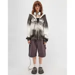 Худи SoWhat? Zip OPM тай-дай белый / серый