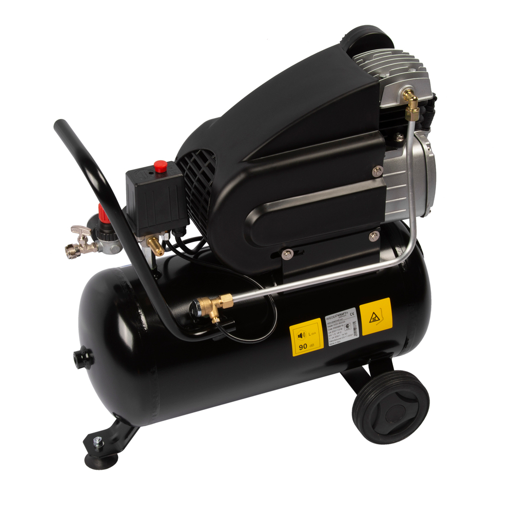 WDK-90225 Компрессор поршневой с прямым приводом 225 л/мин, 1.5 КВт, 220 В, ресивер 24 л