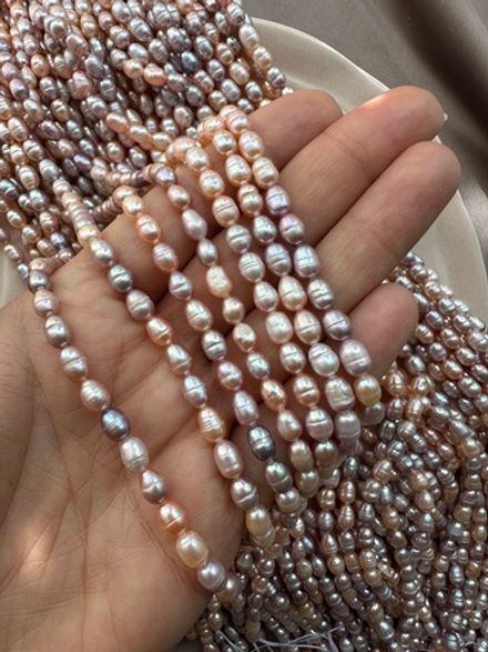 Жемчуг натуральный, рис 5мм