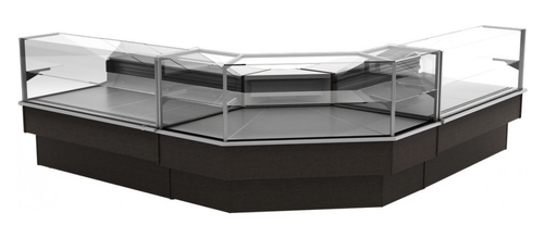 Холодильная витрина CARBOMA ВХСу-2 BAVARIA 2 GC110 VM-4 динамика без боковин (внутренний угол 45)