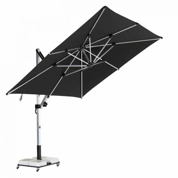 Зонт профессиональный 3х3 м Banana Plus, серебристый, бежевый